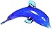 StealStreet SS-UG-UGW-8868 Blue Bubbles Crystal Glass Dolphin Figurine Statue Decoration