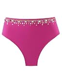 Newport News Beaded high-waist bikini bottom