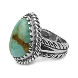 Kingman Blue Green Freeform Turquoise Ring