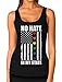 Hearts No Hate In My State - Gay & Lesbian Pride American Flag Women Tank Top