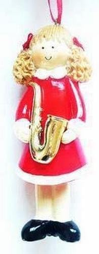Saxophone Player - Female Christmas Ornament or Decor Personalize