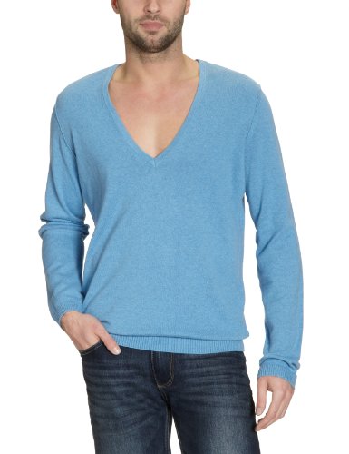 TOM TAILOR Denim Herren Pullover 30153080012/deep v-neck, Gr. 50/52 (L), Blau (6336) Preisvergleich