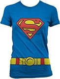 Superman Supergirl Costume Blue Juniors T-Shirt Tee M