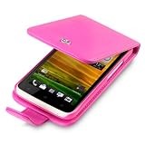HTC ONE X HANDY LEDER TASCHE CASE H�LLE IN PINK, QUBITS RETAIL VERPACKUNGvon "QUBITS"