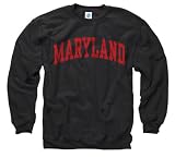 Maryland Terrapins Black Arch Crewneck Sweatshirt