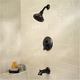 Bundle-54 Portola Shower and Bath Tub Trim (Set of 2) Finish: Tuscan Bronze