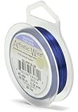 Artistic Wire 28-Gauge Silver Plated Silver Blue Wire, 40-Yards