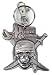 Pirates of the Caribbean Skull Pewter Key Chain