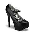 5 3/4 Inch Heel Sexy Shoes Platform Mary Jane Shoes Closed Toe Pumps Black Blue Pink Red White