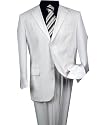 MENS SOLID COLOR WHITE 2 BUTTON WOOL 2PC SUIT BY:JEAN PAUL SUPER 130'S EXTRA FINE ITALIAN MADE.