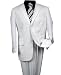 MENS SOLID COLOR WHITE 2 BUTTON WOOL 2PC SUIT BY:JEAN PAUL SUPER 130'S EXTRA FINE ITALIAN MADE.