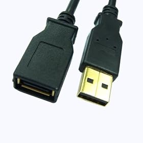 Generic Usb 2.0 A/A Extension Cable 24K Gold-Plated 10Ft Black