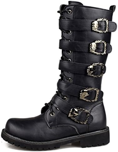 Men's Steapunk High Boots Leather 10 D(M) US