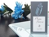 Silver Photo Frame w Blue Baby Bottle (Set of 6) - Baby Shower Gifts & Wedding Favors