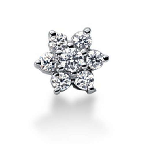 0.50 ctw Diamond flower Pendant With Chain 14k Gold,pd1296 Picture