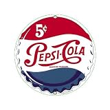 Pepsi-Cola Bottle Cap Porcelain Sign Advertisement