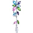 Multicolor Jeweled Flowering Ivy Top Dangle Belly Ring