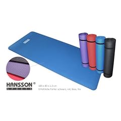 HANSSON.SPORTS Fitnessmatte Yoga Matte Pilates Gymnastikmatte NBR Matte 185x80x1,5cm