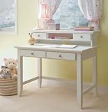 Home Styles Naples Student Desk and Hutch Set in White Finish