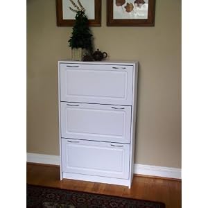 4D Concepts 76153 Deluxe Triple Shoe Cabinet Shoe Storage Cabinet