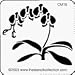 The Stencil Collection Orchid Flower Embossing Brass Stencil for Scrapbooking, Card Making, and Pape