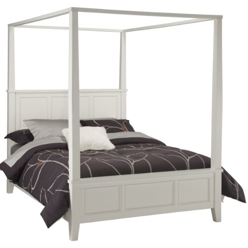 Home Styles Naples Canopy Bed, King, White On Sale