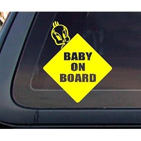 Yellow Tweety Bird Baby on Board Car Decal / Sticker