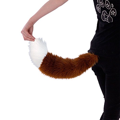 Pawstar Furry Fox Plush Mini Tail Adult Unisex Costume Cosplay