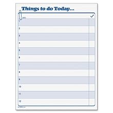 TOPS Daily Agenda, 8.5 x 11 Inches, 100-Sheet Pad (2170)