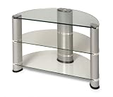 Techlink Avatar PTV4  - LCD & Plasma Glass TV Stand to 32  - Clear Glass With Silver Legs
