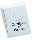 Baptism: Attractive Cover Design on Blue Parchment Paper. Inside Pages Contain Appropriate Scripture Verses on Baptism and Cert [With *]