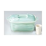 青磁 ぬか漬鉢（水抜付）　【四日市ばん古焼 ぬか漬器】