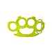 Brass Knuckles Belt Buckle Neon Yellow UV Anodized - Free Shipping