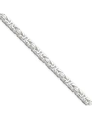 2.5mm, Sterling Silver, Byzantine Chain, 24 inch