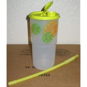 Tupperware Lemon Citrus 30oz Thirstquake Tumbler with straw by thirstquake