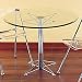 Dinette Tables - Round Glass And Chrome Dinette Table