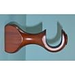 Round Center Support Bracket in a Coffee finish for a 1-3/8" dowel rod - 1/pack [CAPITOL CITY LUMBER]