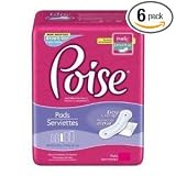 Poise Pads, Moderate Absorbency - Long (Formerly Extra Plus), Case/96 (6 bags of 16)