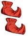 Adult Santa Helper Elf Christmas Costume Red Shoe Boots