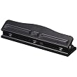 Officemate Adjustable Three Hole Punch, Black (90095)