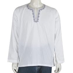 Mens Long Sleeve Casual Cotton Shirt Kurta India Chest 42 inches (gsk555)
