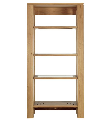 Oak and Glass Bookcase