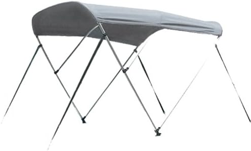 New Deluxe 600d Solution Dyed with 1 Inch Aluminum Frame 3 Bow Bimini Top Boat Cover with Mounting Hardwares