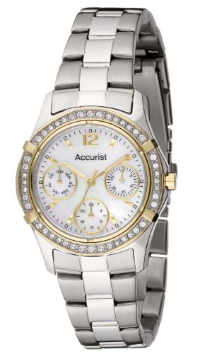 Accurist Ladies Watch LB1641P  Stone Set Bezel 