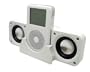 Kinamax Portable and Foldable Mini Audio System Speakers for iPod and MP3 Players (White)
