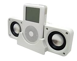 KinamaxPortableandFoldableMiniAudioSystemSpeakersforiPodandMP3Players(White)