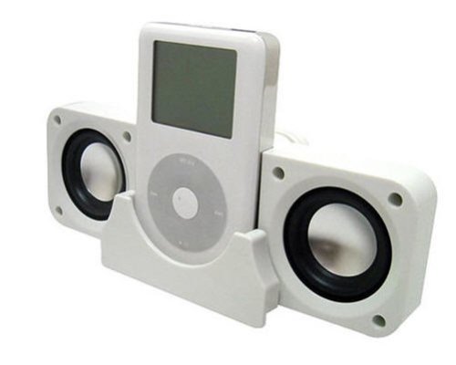 Kinamax SPK-IPDW Portable & Foldable Mini Audio System Speakers for iPod/mp3 player/Laptop/PDA/CD Players