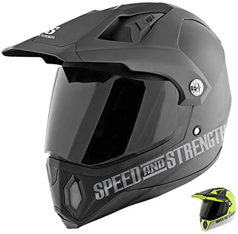 Speed &amp; Strength SS2500 Solid Helmet , Helmet Type: Full-face Helmets, Helmet Category: Street, Distinct Name: Hell N Back Hi-Vis Matte Black, Primary Color: Black, Size: Sm, Gender: Mens/Unisex 876491