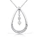 1/5ctw Round Brilliant Diamond Dangling Pendant in 14kt White Gold