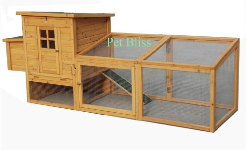 8FT CHICKEN COOP DUCK HEN POULTRY ARK HOUSE HUTCH 